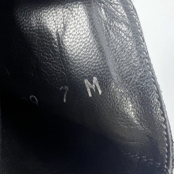 Stuart Weitzman Black Suede Heeled Ankle Boots Size 7 Silver Accents - Picture 12 of 13